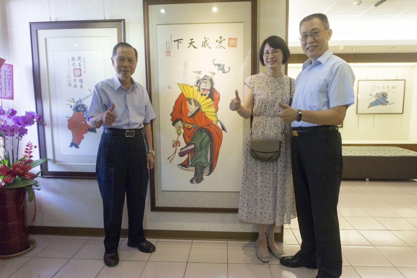 萬和宮蕭董事長恭喜謝嘉益與王美容伉儷特展圓滿成功1 184